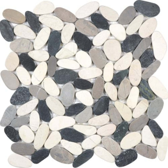 Zen in Tranquil Cool Blend Flat Pebbles