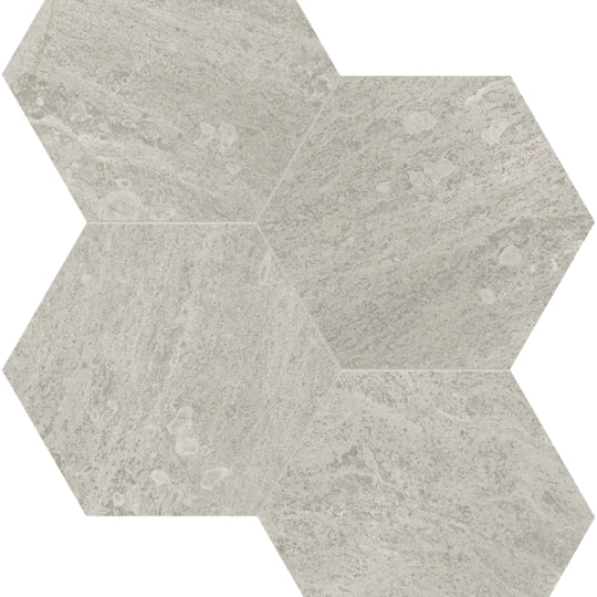 Anciano Grigio in Hexagon Mosaic 6in Honed