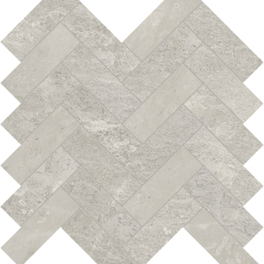 Anciano Grigio in Herringbone Mosaic Honed Natural Stone