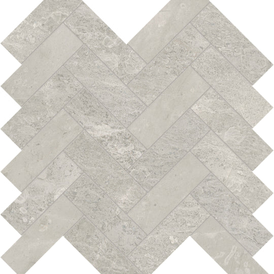 Anciano Grigio in Herringbone Mosaic Honed