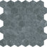 Aqua Intenso in Hexagon Mosaic Brushed Natural Stone