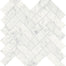 Eterna Bianco in Herringbone Mosaic Honed Natural Stone