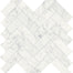 Eterna Bianco in Herringbone Mosaic Polished Natural Stone