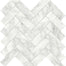 Cromo Bianco in Herringbone Mosaic Honed Natural Stone