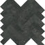 Galaxia Nero in Herringbone Mosaic Polished Natural Stone
