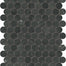 Galaxia Nero in Penny Round Mosaic Polished Natural Stone