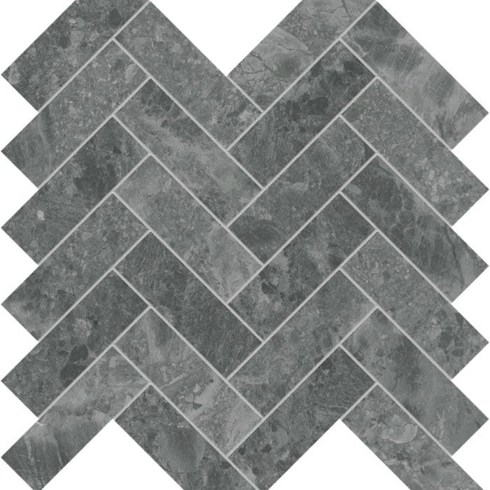 Gemma Mystique in Herringbone Mosaic Brushed Natural Stone