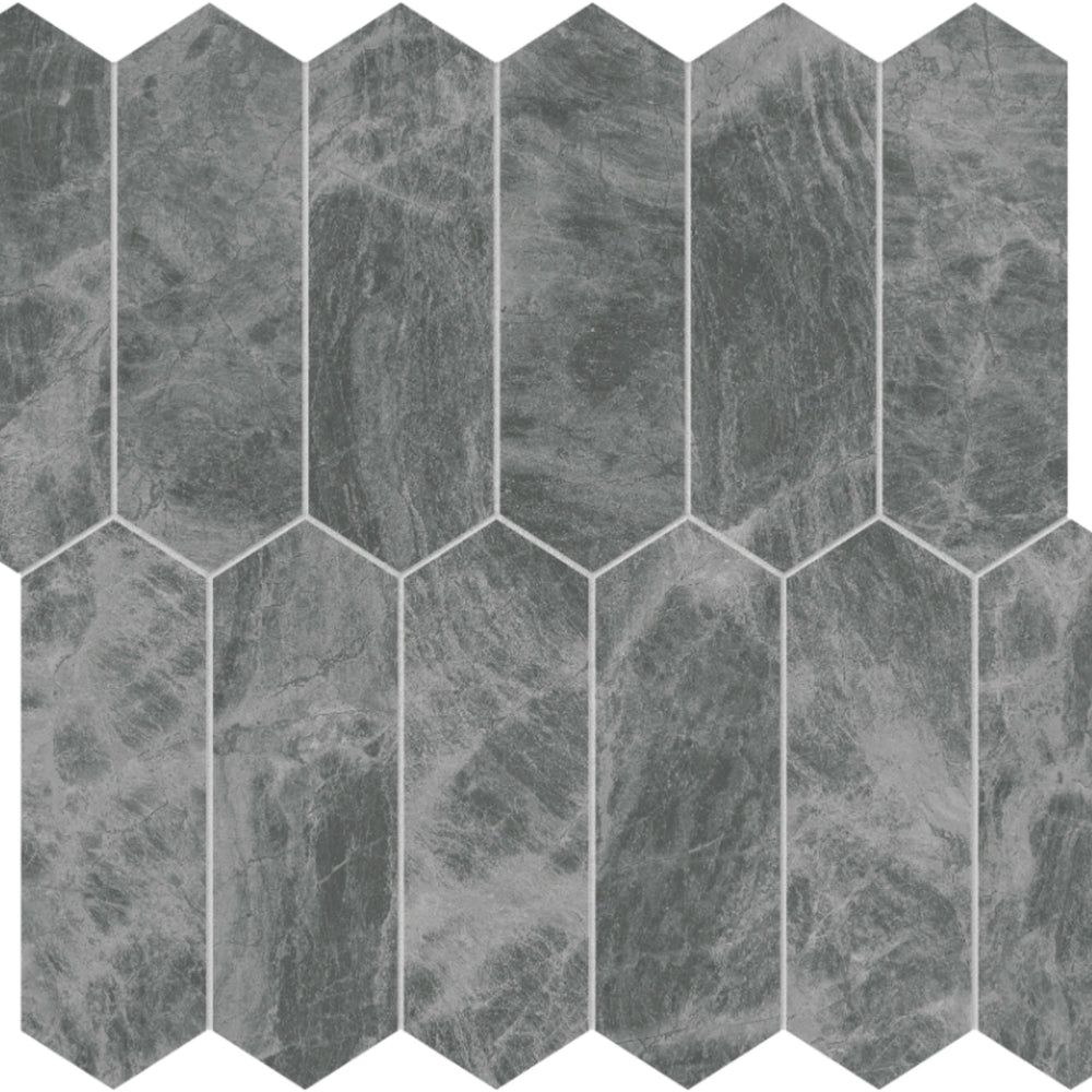 Gemma Mystique in Picket Mosaic Brushed Natural Stone