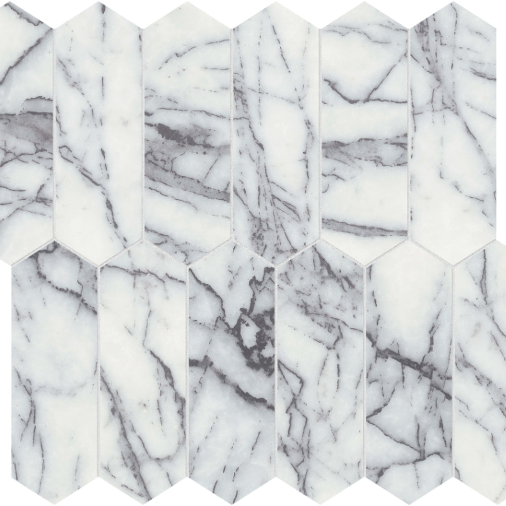Lilac Volta in Picket Mosaic Honed Natural Stone