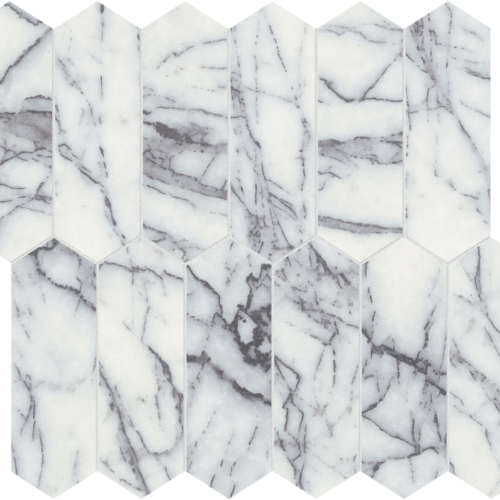 Lilac Volta in Picket Mosaic Honed Natural Stone