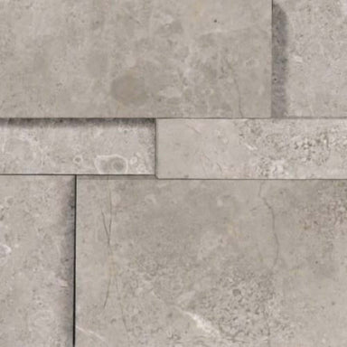 Ritz Gray in Honed Cubics 6x24 Wall Panels Natural Stone