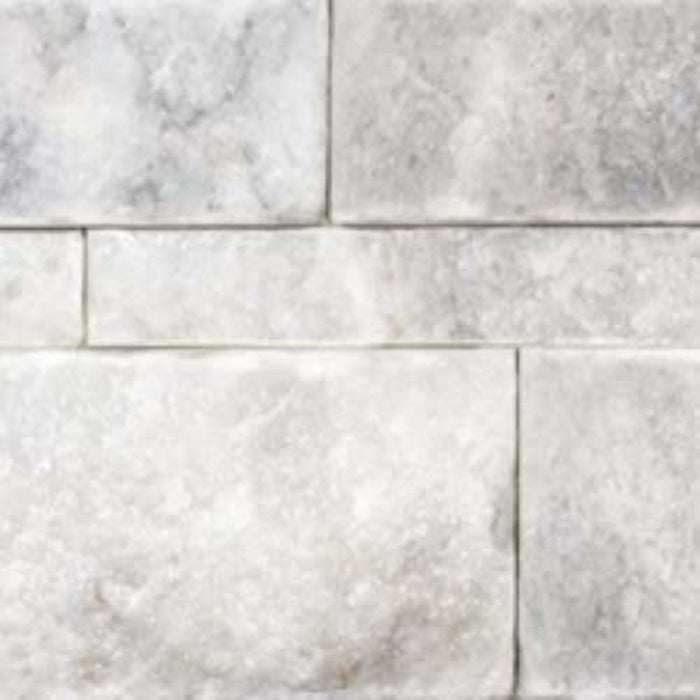 Bianco Venatino in Split Face 6x24 Wall Panels Natural Stone