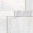 Splitface & Cubics in Bianco Venatino 6x24 Cubic Wall Panels Honed Natural Stone