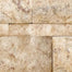Splitface & Cubics in Picasso Travertine 6x24 Split Face Wall Panels Natural Stone