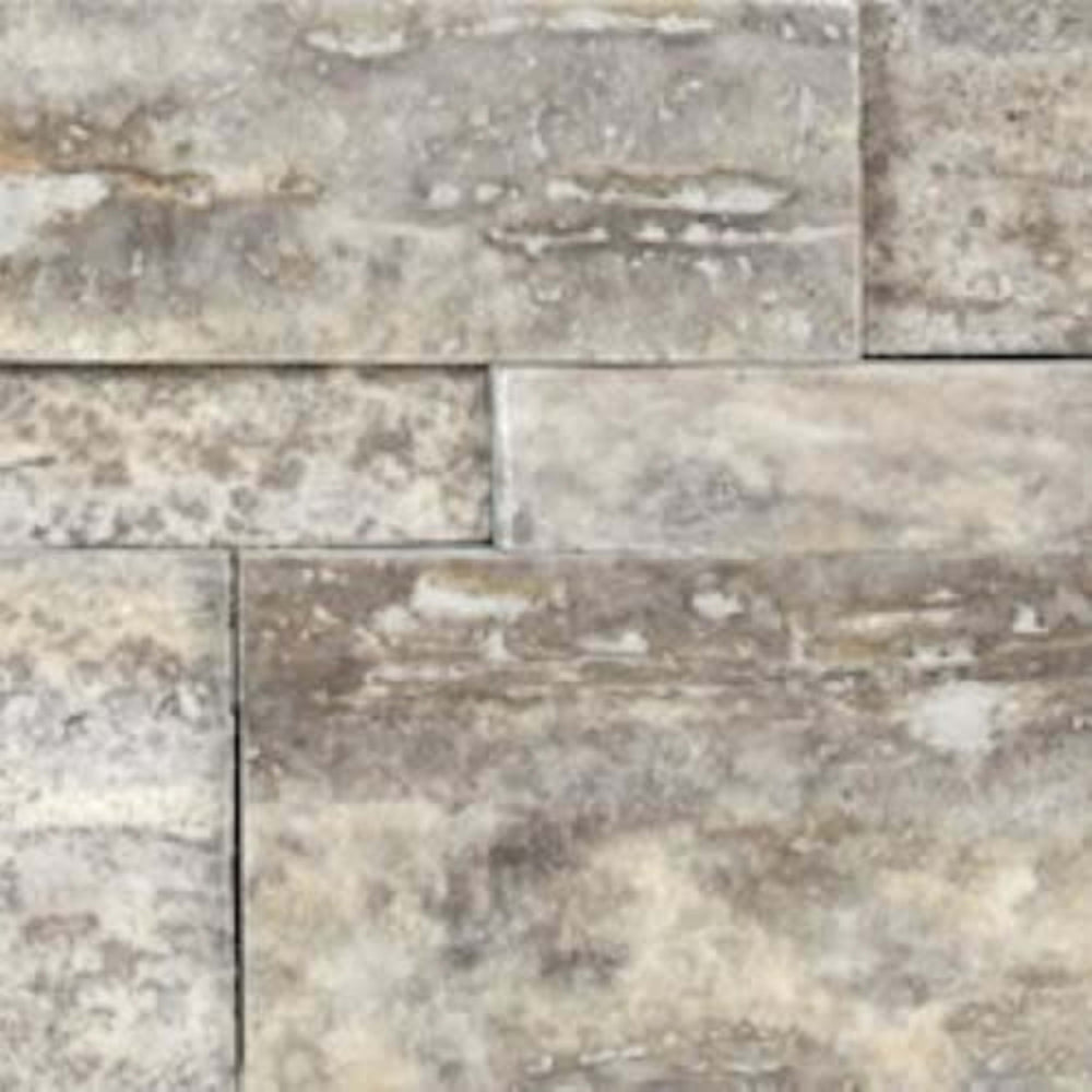 Silver Ash in Honed Cubics 6x24 Wall Panels Natural Stone