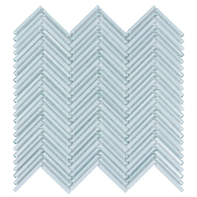 Seasons in Celestial Herringbone Glass Tile