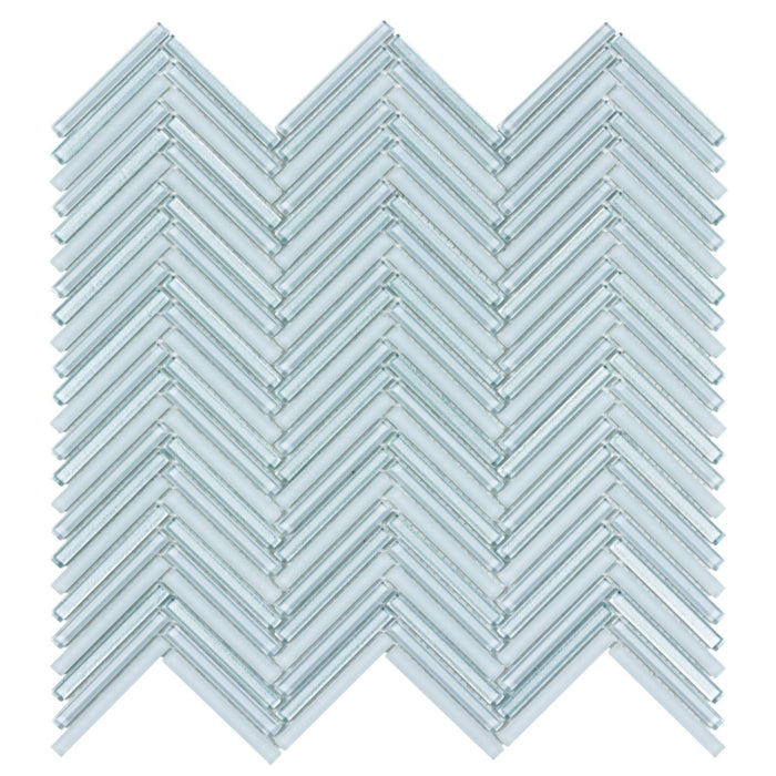 Seasons in Celestial Herringbone Glass Tile