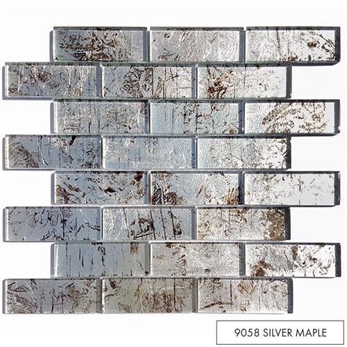 Folia in Silver Maple Glass Tile