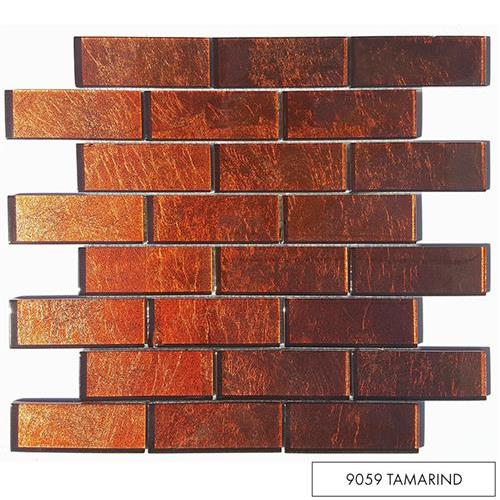 Folia in Tamarind Glass Tile
