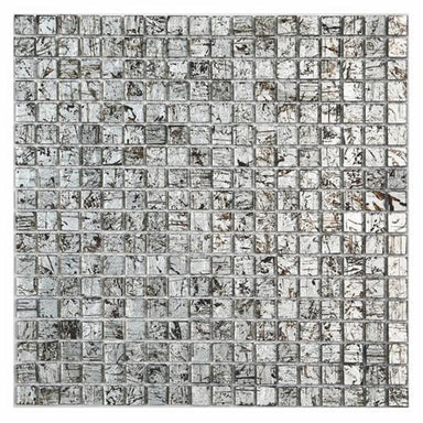 Micro Folia in Winter Birch Glass Tile