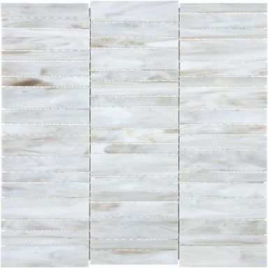 Baroque in Calacatta - Stacked Glass Tile