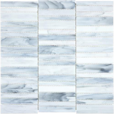 Baroque in Carrara - Stacked Glass Tile