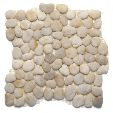 Anatolia Pebbles in White Onyx Honed Natural Stone