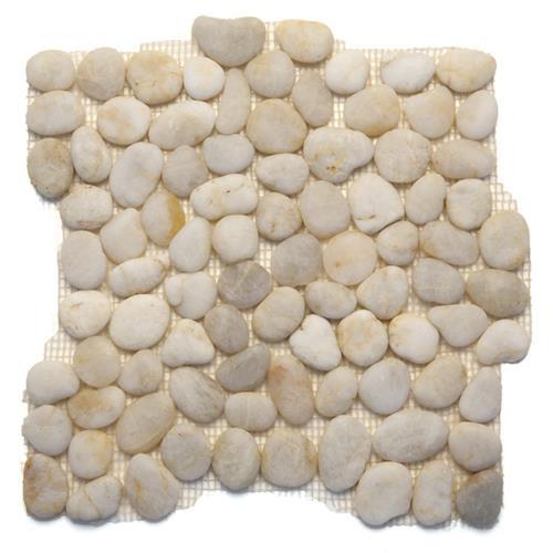Anatolia Pebbles in White Onyx Honed