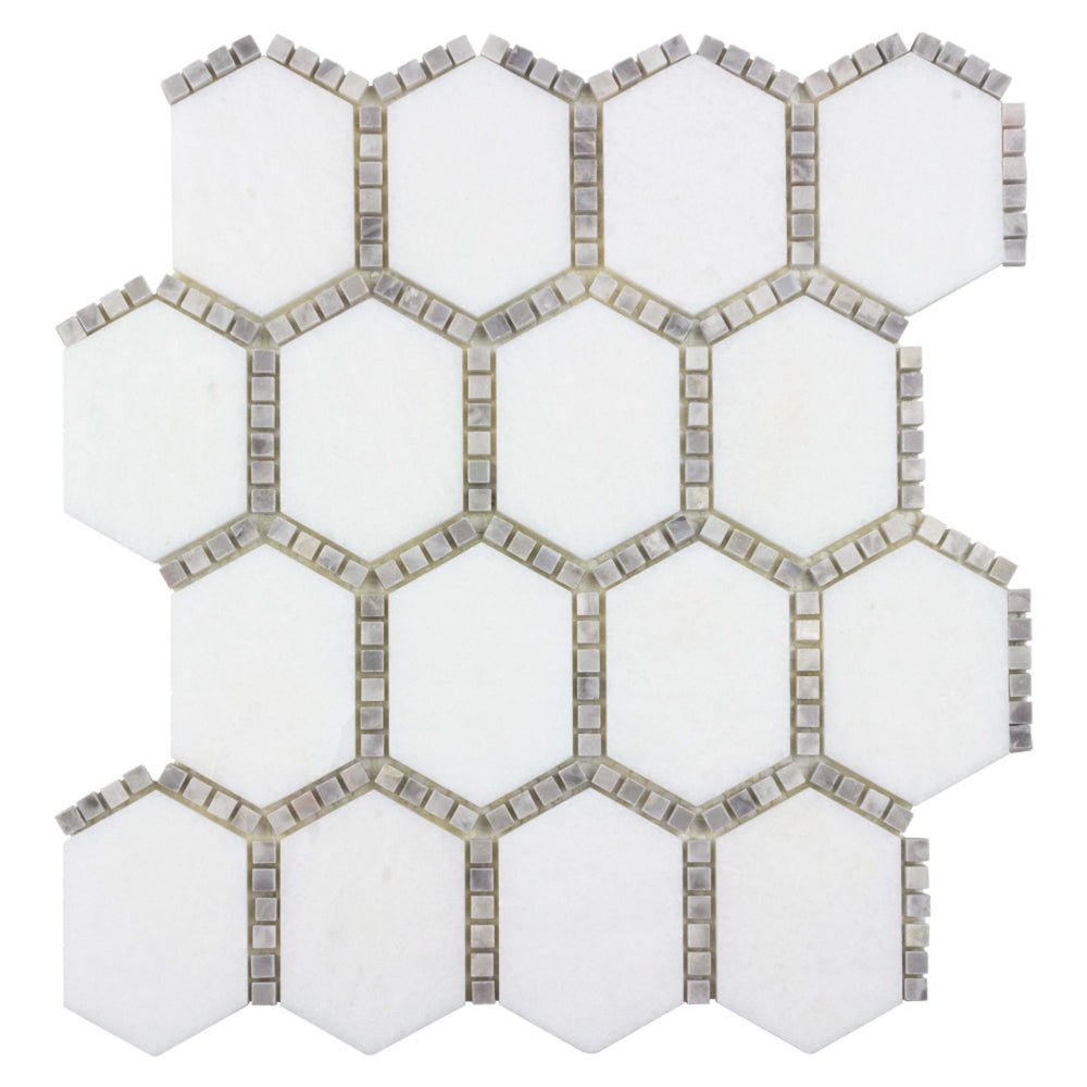 The Finish Line in Jeweled Hex Manor Gray Natural Stone