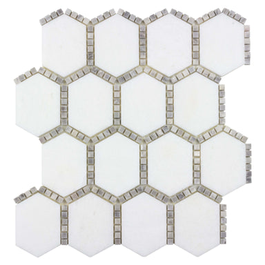 The Finish Line in Jeweled Hex Manor Gray Natural Stone