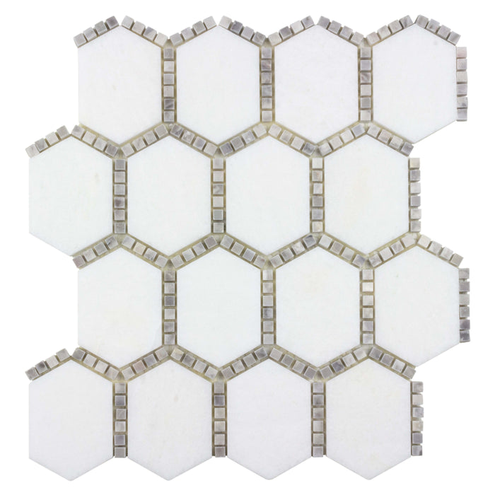 The Finish Line in Jeweled Hex Manor Gray Natural Stone