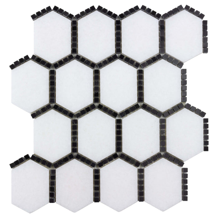 The Finish Line in Jeweled Hex Sable Black Natural Stone