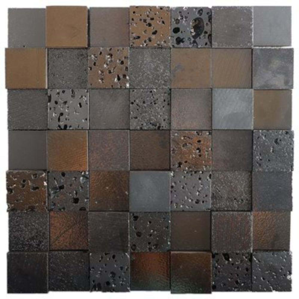 Art Lava in Blocks 3d Metallic Iron Natural Stone