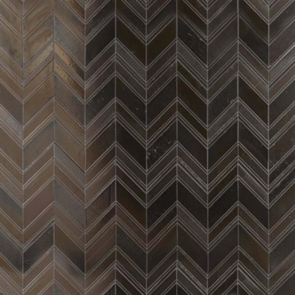 Art Lava in Chevron Metallic Bronze Natural Stone