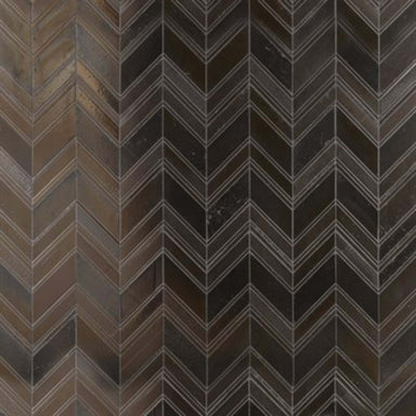 Art Lava in Chevron Metallic Bronze Natural Stone