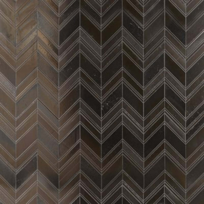 Art Lava in Chevron Metallic Bronze Natural Stone