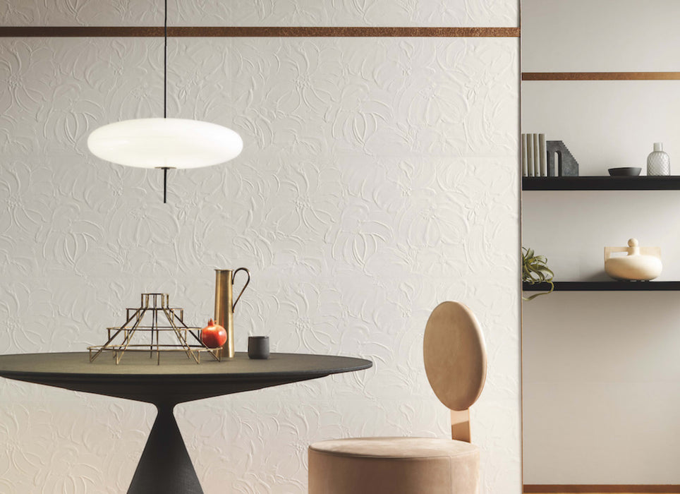 3D Wall Plaster in Bloom White