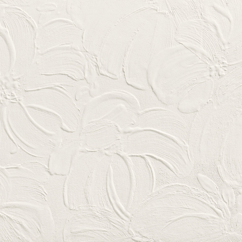 3D Wall Plaster in Bloom White Tile