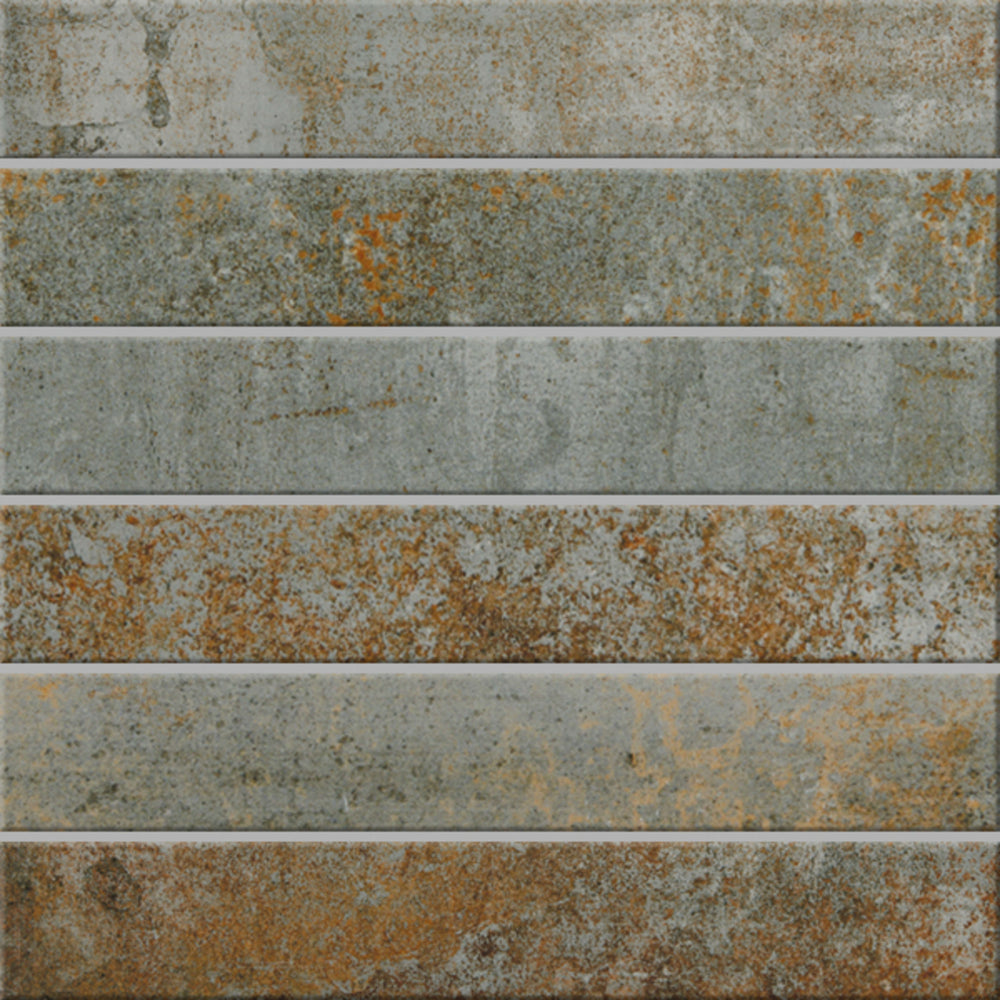 Altered State in Steel Gaze Mosaic 2"x12" Tile