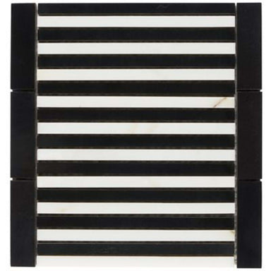 Avant Garde in Linear Calacatta And Black Jade Natural Stone