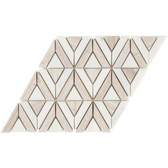 Avant Garde in Triangle Asian Statuary  Wooden Beige