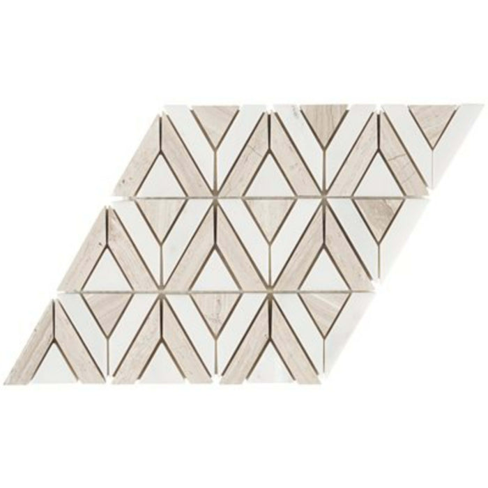 Avant Garde in Triangle Asian Statuary  Wooden Beige Natural Stone