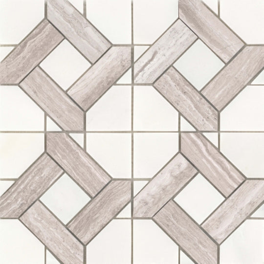 Alluro in Mini Manor Cream 12" X 12"