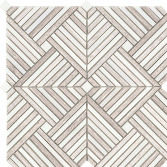 Alluro in Mini Palace Cream 12" X 12"