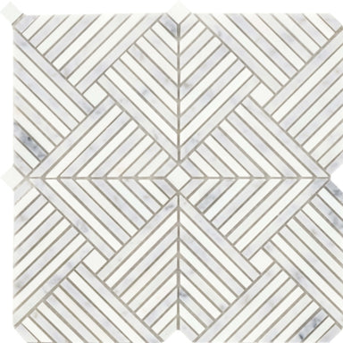 Alluro in Mini Palace Silver 12" X 12" Natural Stone