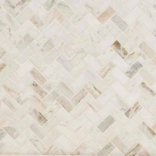 Arabescato Venato White in Arabescato Venato White 1x2 Herringbone Honed