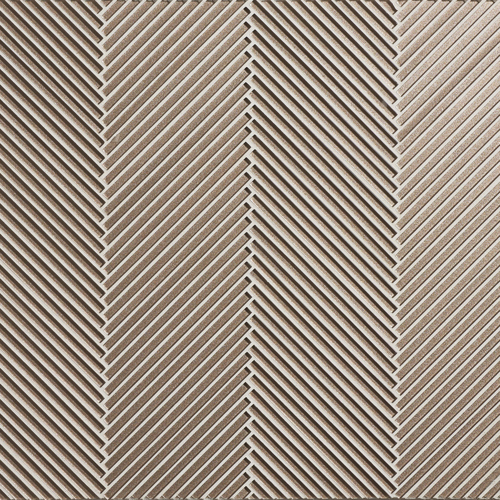 Astoria - Southside in Southside Flute Herringbone Silk Glass Tile