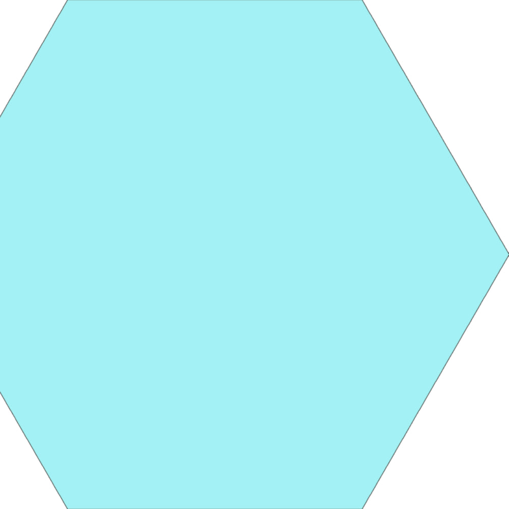 Basic Hex in Aqua Tile