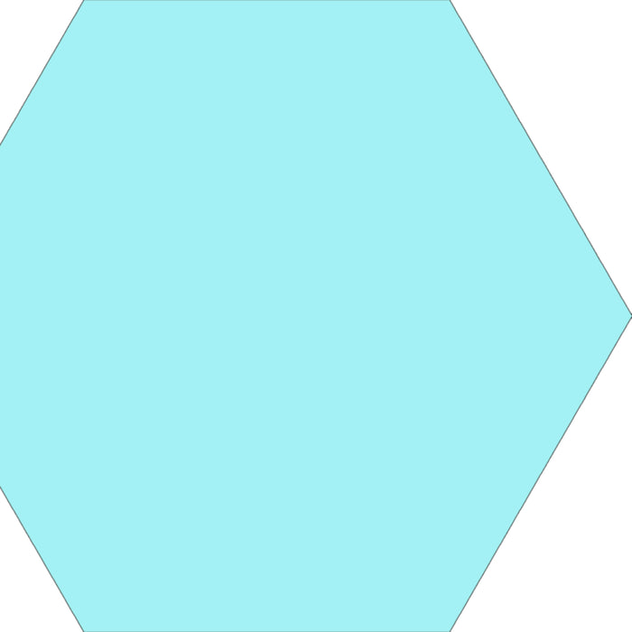 Basic Hex in Aqua Tile