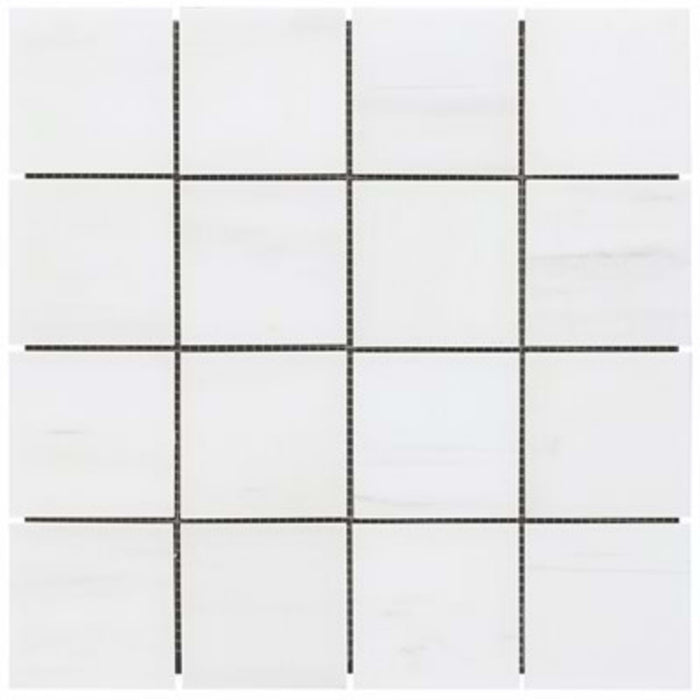 Bianco Dolomite in Premium 3'' Square Honed Natural Stone